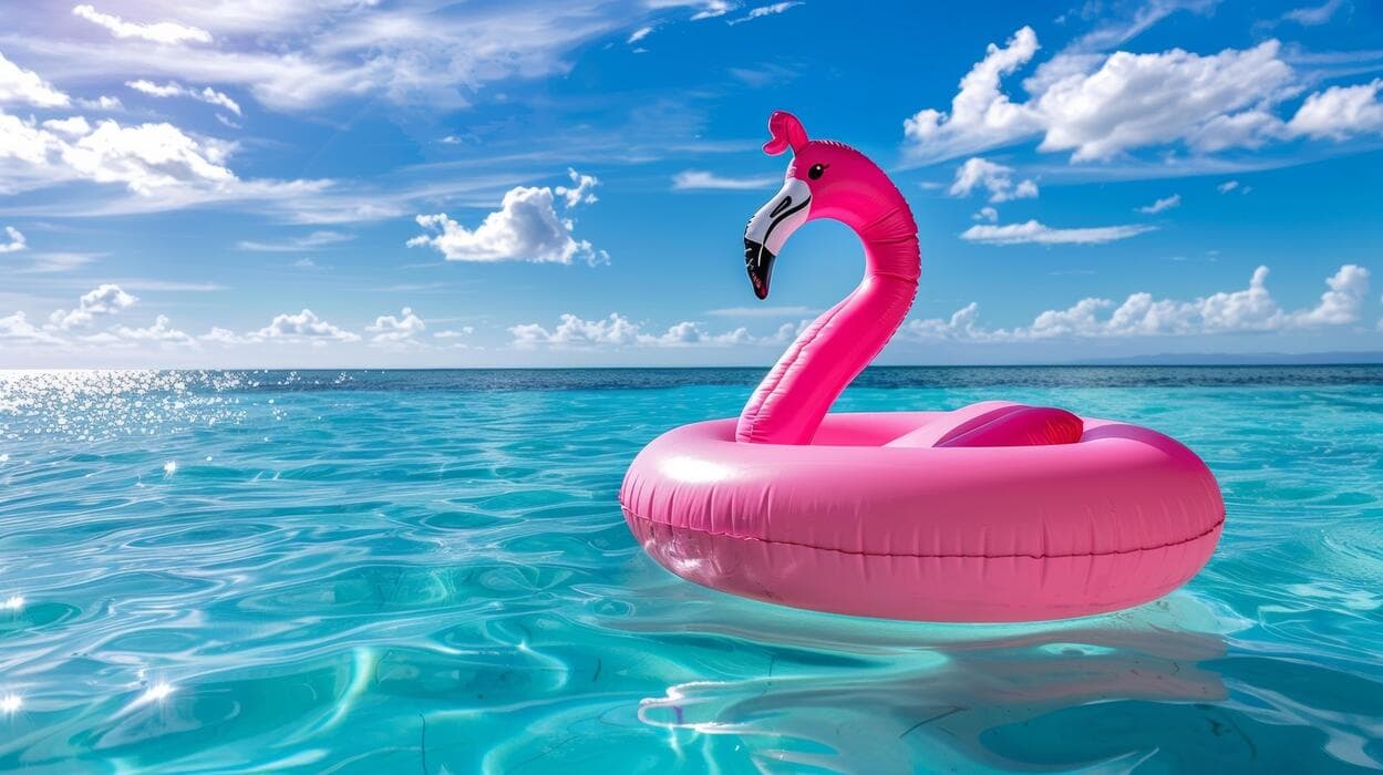 Inflatable Flamingo Pool Float