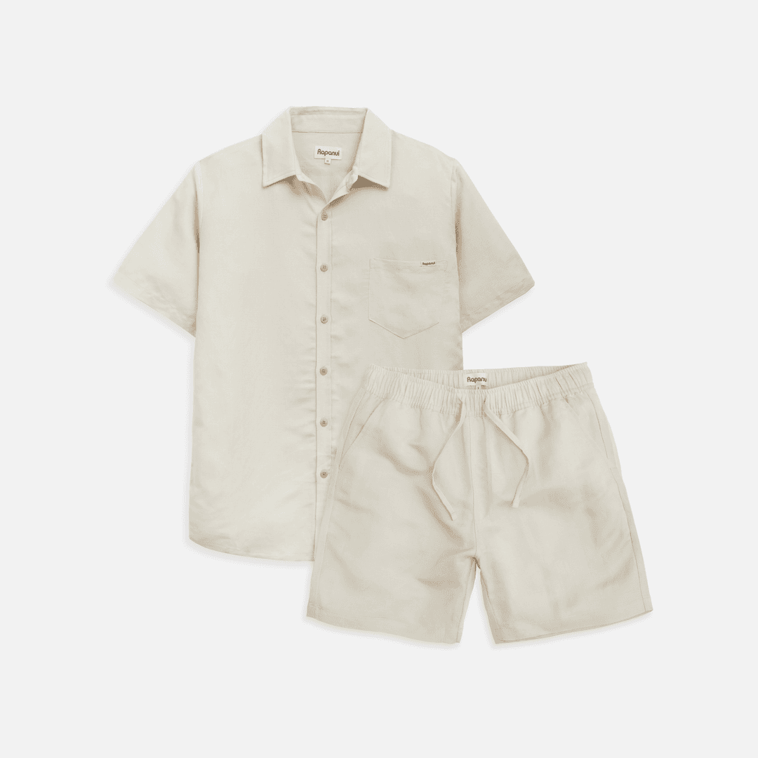 Linen Shirt + Shorts Set